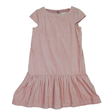 Anthropologie Maeve Dress Women's 4 Pink Lightweight Corduroy Shift Ruffle Hem