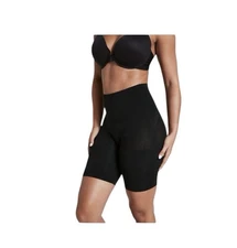 NWT Assets By Sara Blakely Black Mid Thigh Shaper, Size 4 (XL)