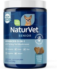 Senior Dog Supplement 5-in-1 Immune Heart Liver Support Soft Chews 120ct