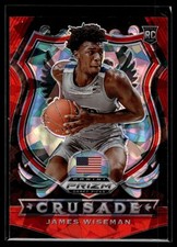 James Wiseman 2020-21 Panini Prizm Draft Picks Red Ice Prizm Card #82
