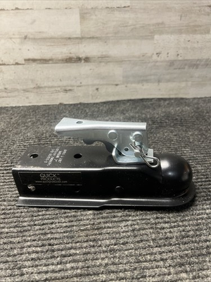 #ad Quick Products Black Trigger Style Trailer Coupler 1 7 8quot; Ball 2quot; Channel Hitch $25.00