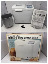 West Bend Bread Dough Maker 41073 Made in USA with Box and Manual