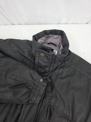 Vintage Argus Down Feather Puffer Winter Coat Men's Size Medium Black No Hood