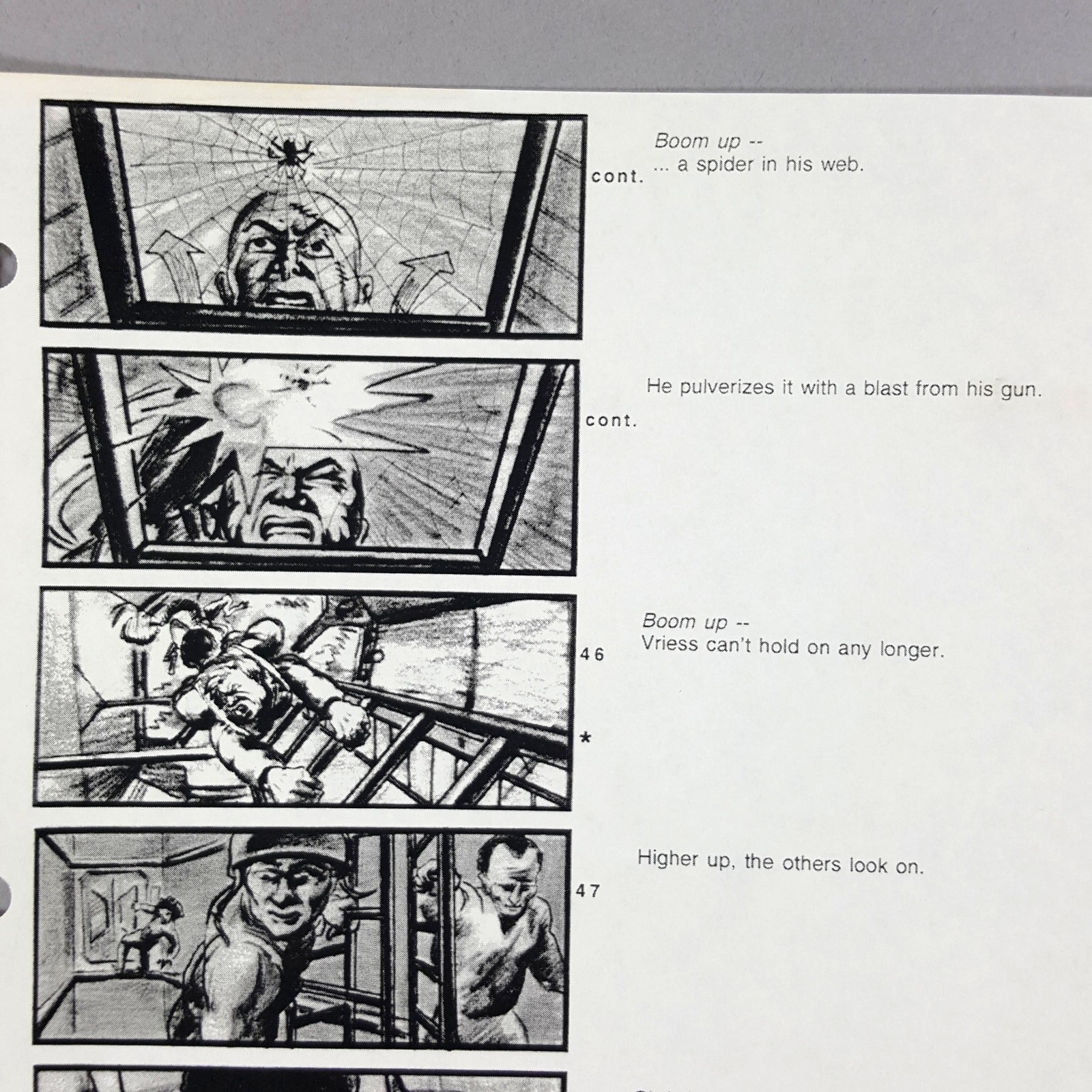 Image 3 of Alien: Resurrection - Production Used Storyboard, Crew Climbs Ladder, Movie Prop