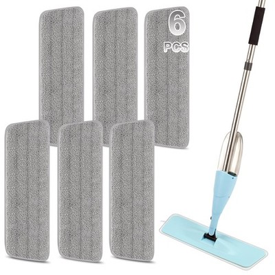 16.5 Inch Reusable Mop Pads Microfiber Spray Mop Replacement Heads for Wet/Dry M