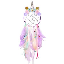 QtGirl Dream Catchers for Kids Unicorn Wall Decor for Girls Bedroom Flower Fe...