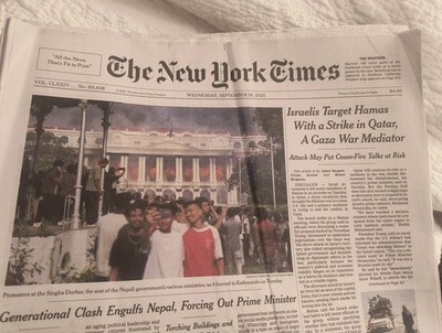 The New York Times Wednesday September 10 2025