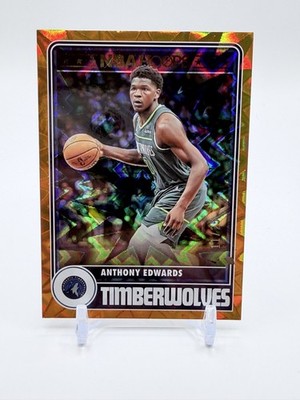 2023-24 Panini NBA Hoops Hoops Tribute Anthony Edwards #286 Orange /25