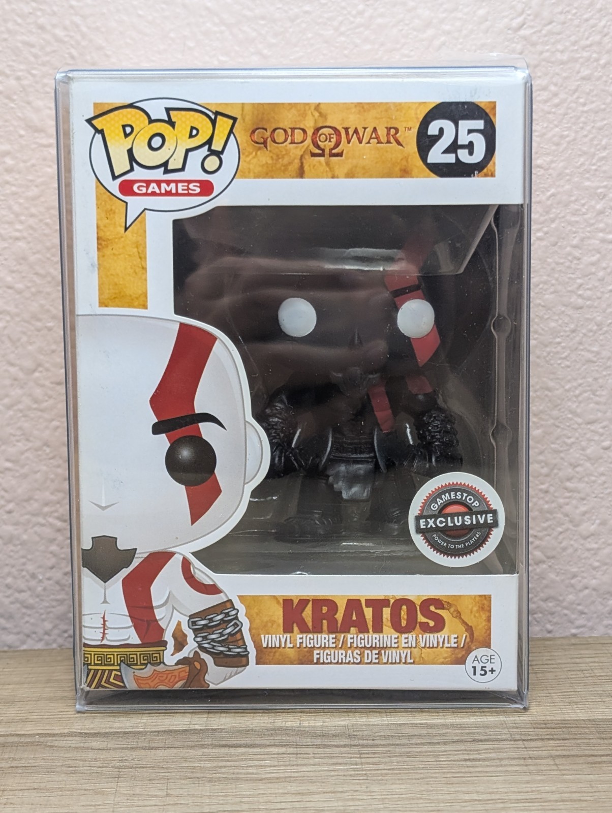 NIB GameStop Exclusive God of War Kratos Black (Fear) Funko Pop W/ Protector