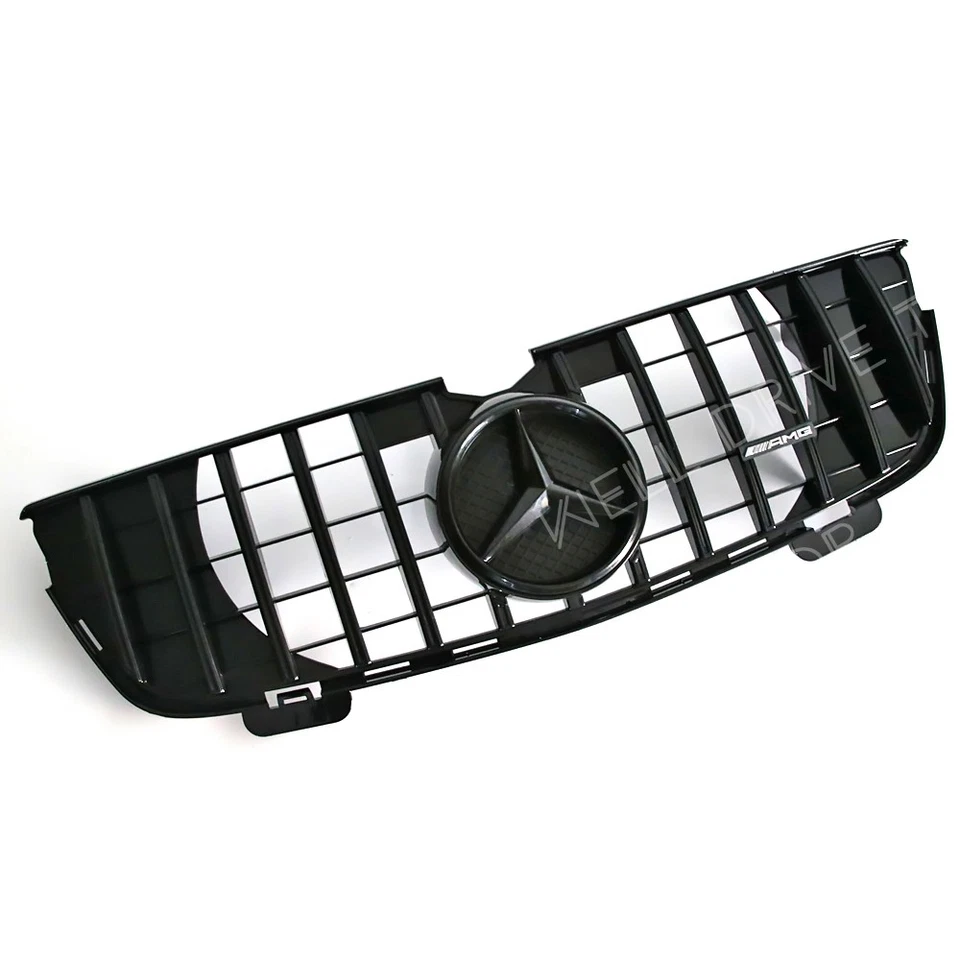 For Mercedes Benz GL-Class X164 07-12 GL320 GL350 GL450 Gloss Black Front Grille Foto 3 de 4