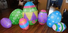8 Ft Long 7 Easter Eggs Patch Indoor Outdoor Yard Decoration Inflatable