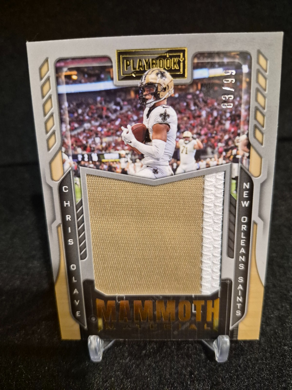 Chris Olave Panini Playbook Mammoth Material #MM9 Gold
