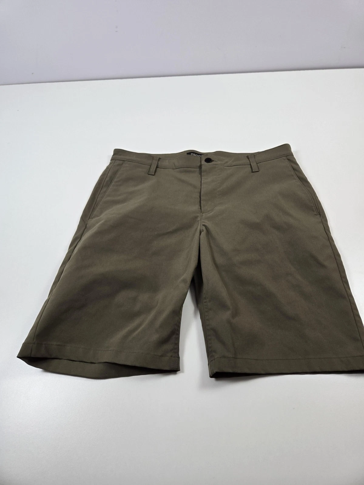 Proof Nomad Shorts Mens 36 Green Chino Stretch Performance Golf Hiking