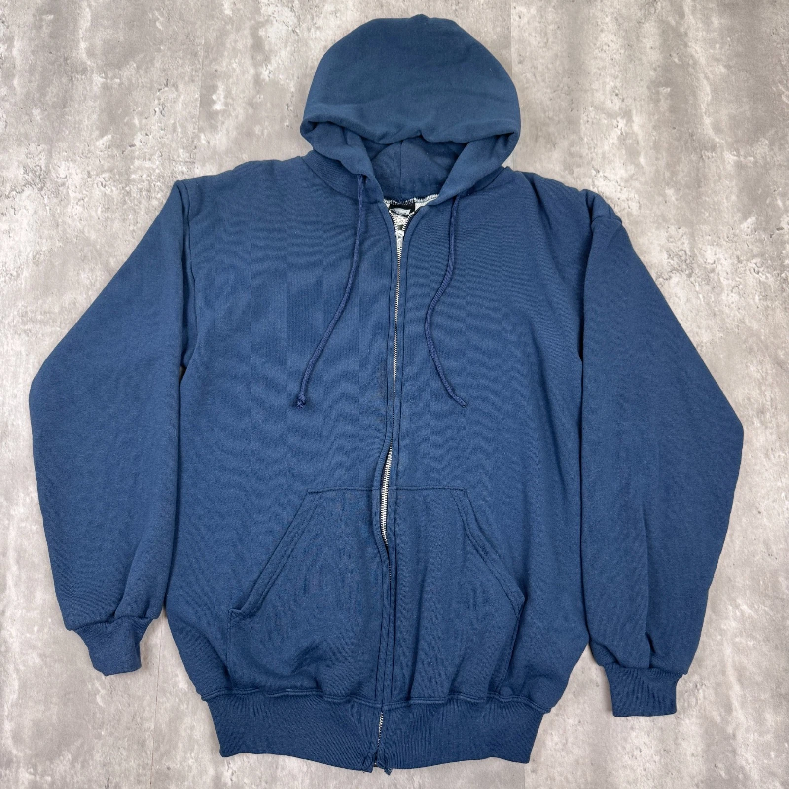 Vintage ACE Hoodie Mens L Sweatshirt Thermal Lined Full Zip Made In USA Blue
Opens in a new window o