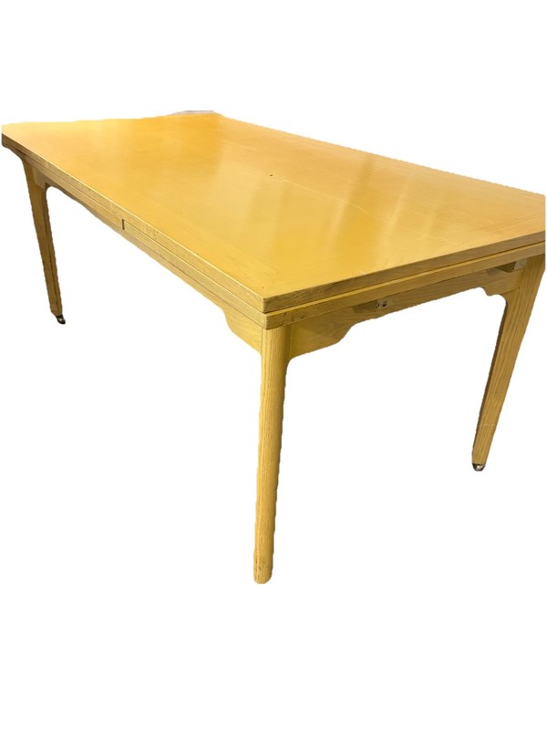 MCM Oak Banquet Dining Table Draw Leaf USA Made