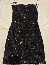 Forever 21 Women’s Mini Dress Black Sequins