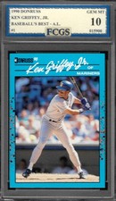 1990 Donruss Ken Griffey, Jr. Baseball's Best #1 Graded FCGS 10 GEM MINT