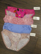 4-PACK SOMA EMBRACEABLE LACE BIKINI PANTIES IN PINK/ BLUE SIZE SMALL