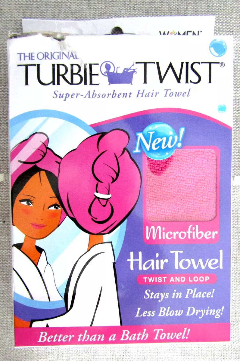 Turbie Twist the Original Microfiber Super-Absorbent Hair Towel, Colors May  Vary 