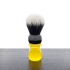 West Coast Shaving Two-Tone Tall Tuxedo Shaving Brush, Yellow Black