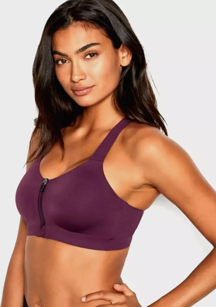 NEW VICTORIA'S SECRET KNOCKOUT 32DDD WINE MAX SUPPORT FRONT-CLOSE U/W SPORT  BRA