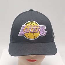 Mitchell Ness NBA Los Angeles Lakers Logo Black Snapback Adjustable Cap Hat. PO