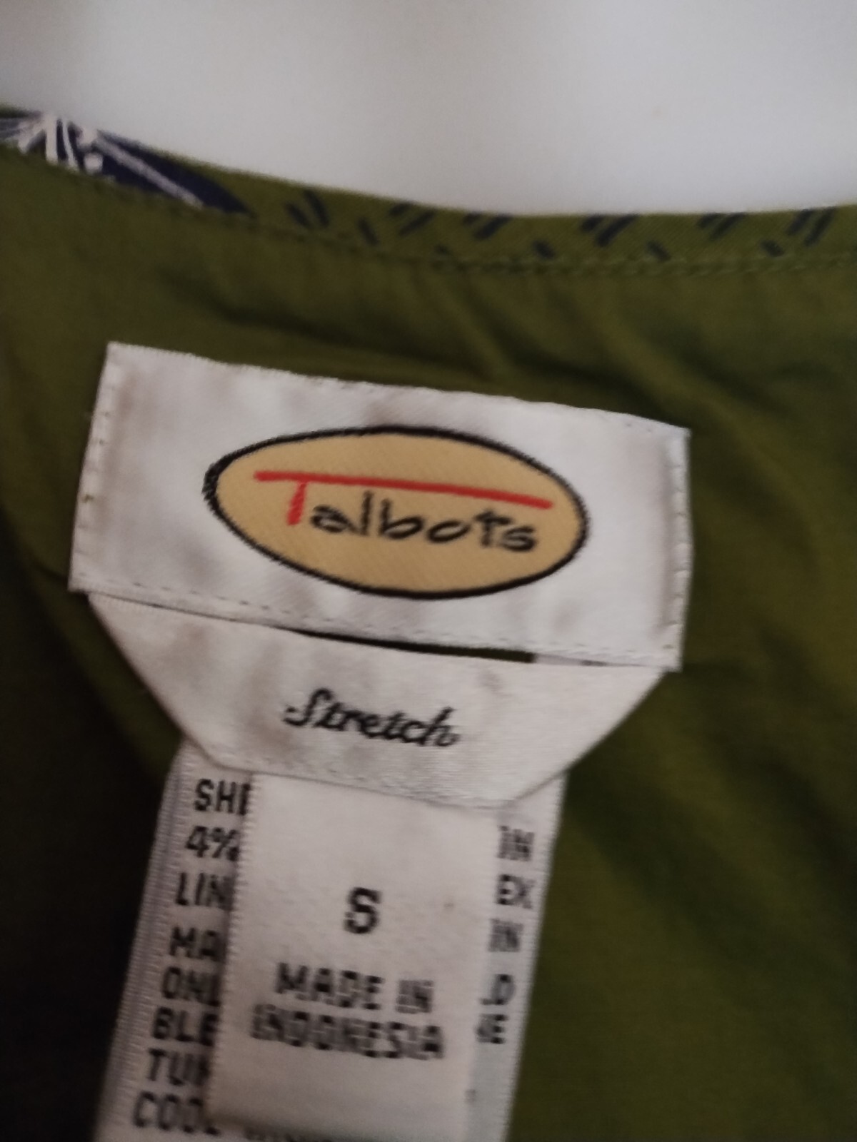 Talbots Small Green Patterned Side Zip Tank Sleev… - image 4