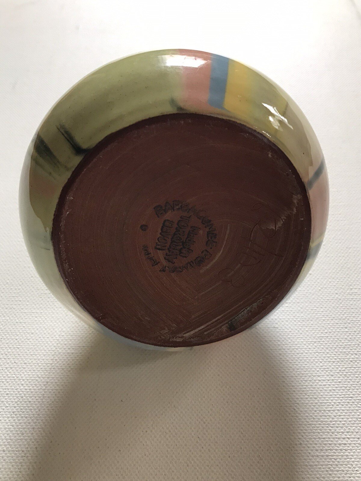 Babbacombe Pottery Colour Splash Vase Barrett Priddow Torquay, Devon England