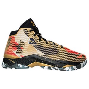 under armour gold basketball shoes