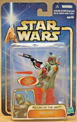 Star Wars ROTJ Boba Fett The Pit Of Carkoon Quick Draw Action Hasbro 2002 SEALED
