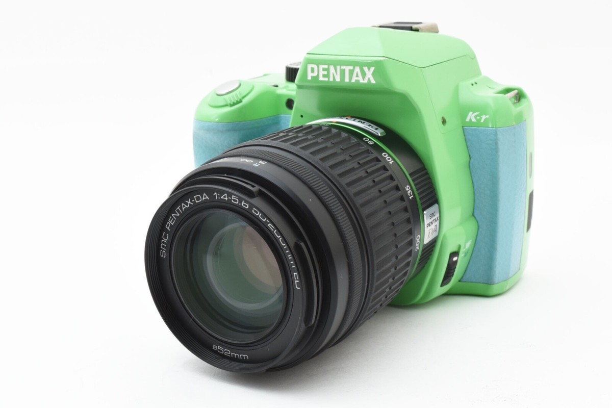 PENTAX K-r 12.4MP Digital SLR Camera Green Body w/Two Lens Set