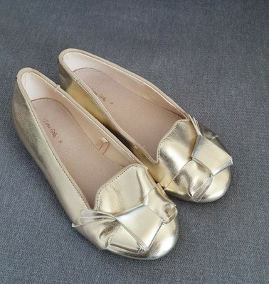 NUEVOS ZAPATOS DE BALLET ZARA NIÑAS DORADOS TALLA 26 PRECIO DE
