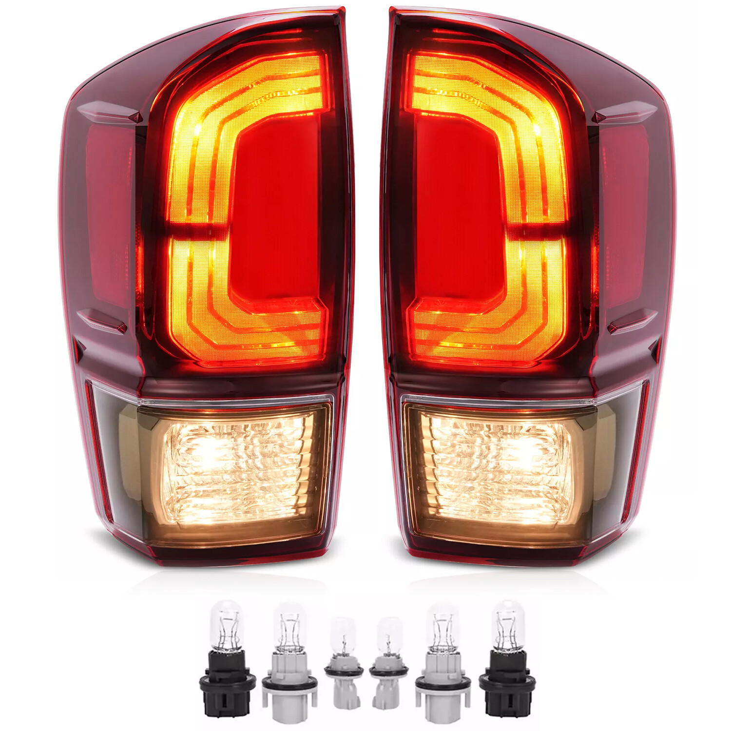 Tail Lights Driver & Passenger Side For Toyota Tacoma 2016-2023 2019 2021