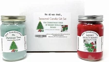 Seasonal Candles - Pure Soy Candle - Hand Poured In Mason Jar - SHIPS FREE