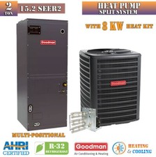 Goodman 2 Ton 15.2 SEER2 Heat Pump & Air Hand...