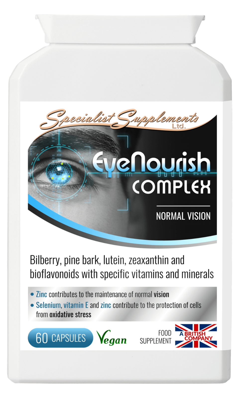 EyeNourish Complex x 60 Capsules; Normal Vision Support; Specialist Supplements