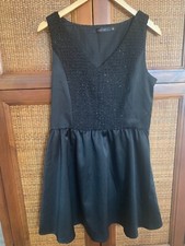 Sale! eric + lani Juniors XL black dress. Bling on top with a satin-look bottom.