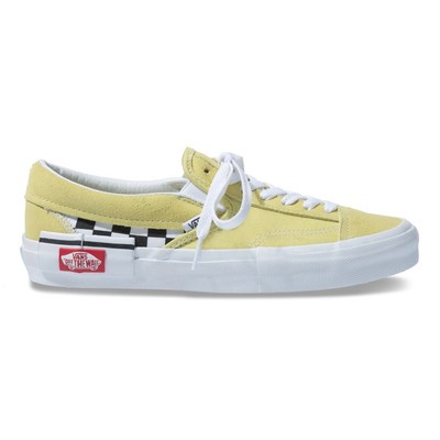slip on vans checkerboard yellow