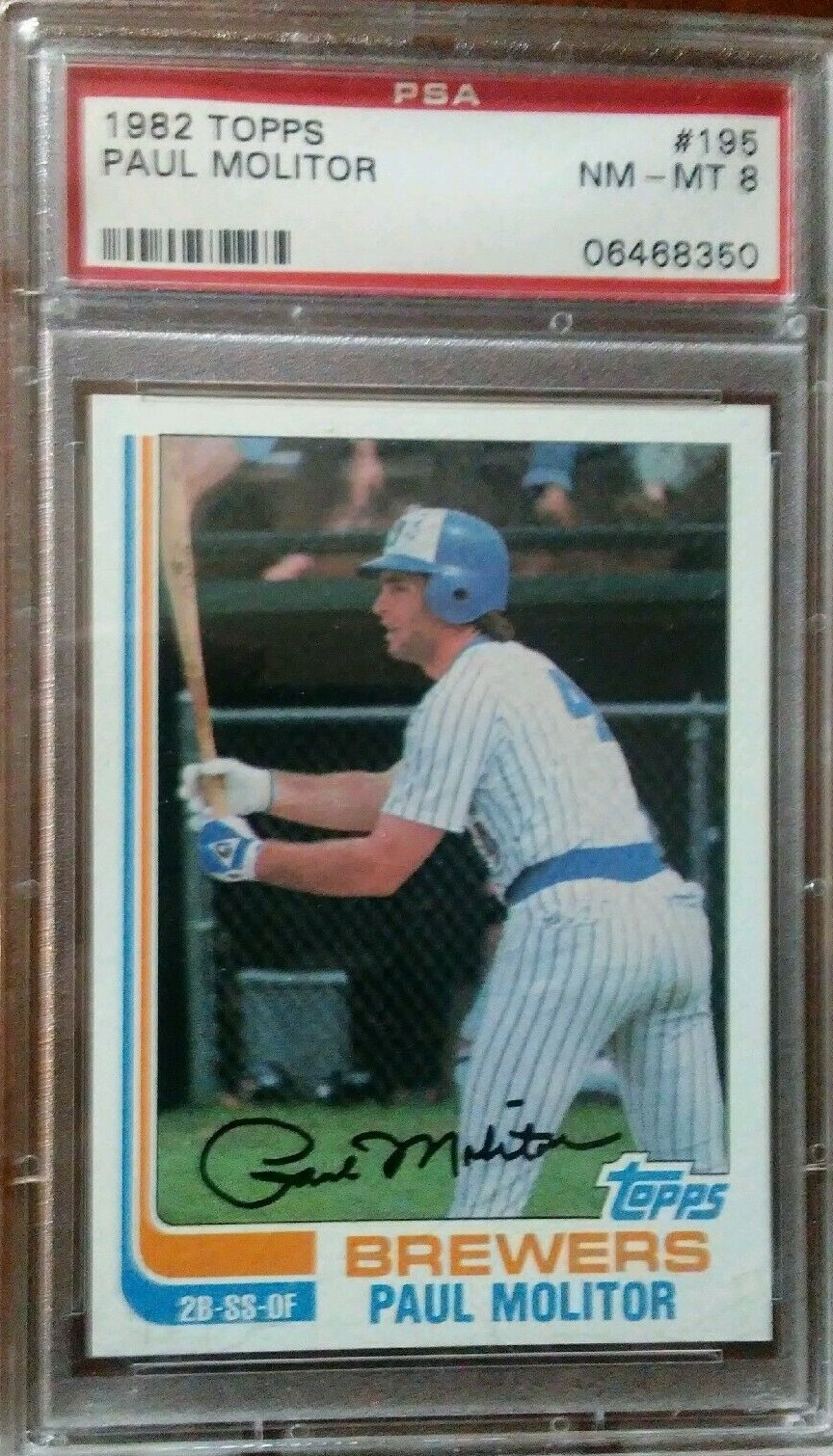 Paul Molitor - 1982 Topps - PSA 8 NrMt-Mt