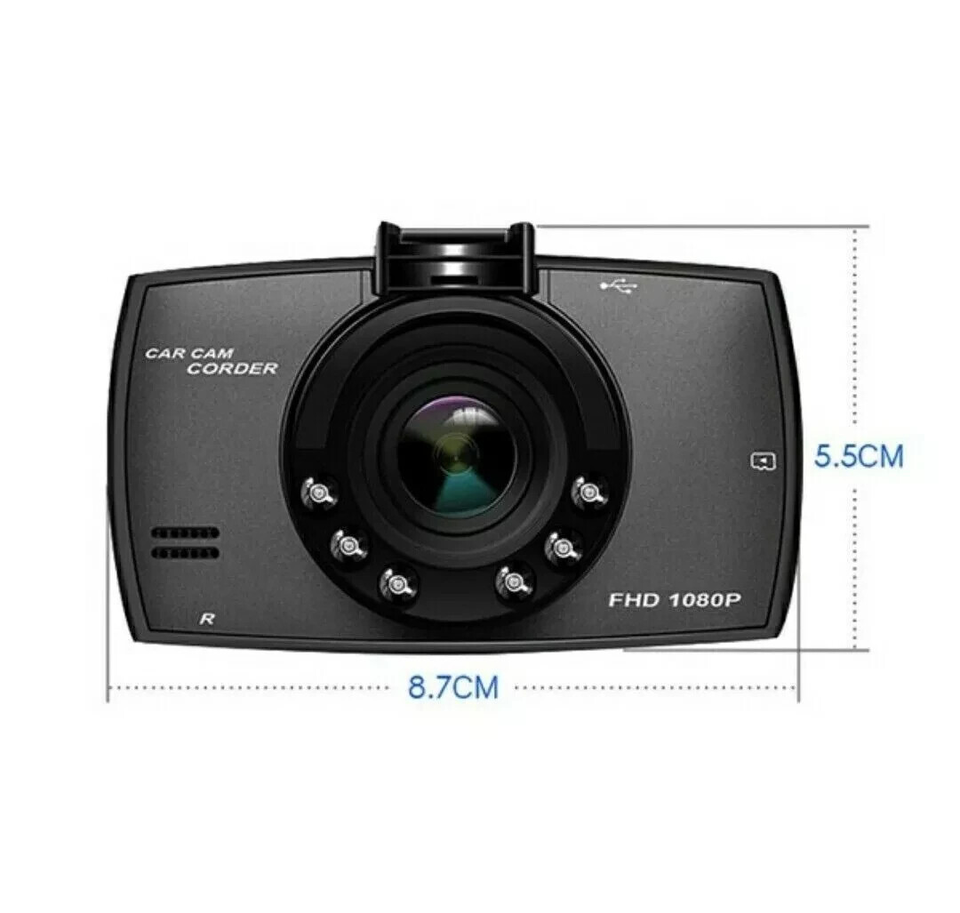 Dash Cam 1080p HD Auto Telecamera Registratore Videocamera Monitor - Miniatura 10
