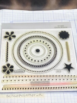 CLOSE TO MY HEART CTMH Acrylic Stamp D1300 CIRCLE AROUND GENTLY USED!