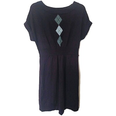loft purple sweater dress Ann Taylor LOFT Women's Sweater Dress small S Purple Argyle Diamond Wool  Blend