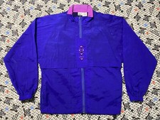 Asics Tiger Track Jacket Women's Medium Blue VTG 80s Windbreaker
