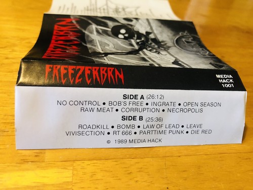 FREEZERBRN - Tape 1989 Vermont - Thrash Metal Skate Punk Hardcore Demo RARE - Picture 7 of 9