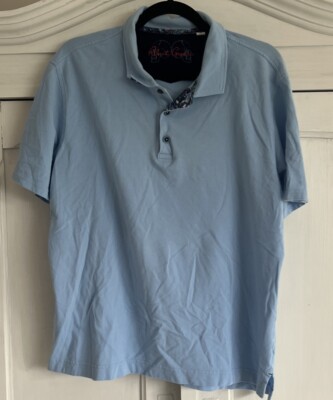 Robert Graham Men's Large Classic Fit Short Sleeve Shirt Blue