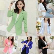 Women Ladies Long Sleeve Slim Fit Casual Blazer Suit Dress Jacket Coat Outwear