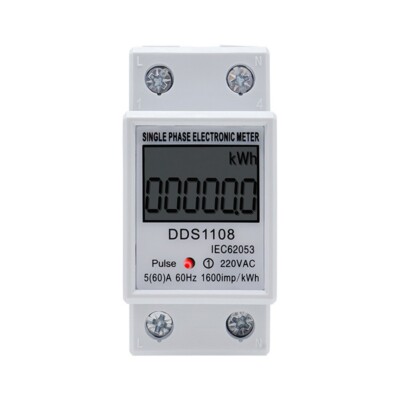 Energy Meter Explosion Proof Cable KWH LCD Plastic Versatile 220V 60a