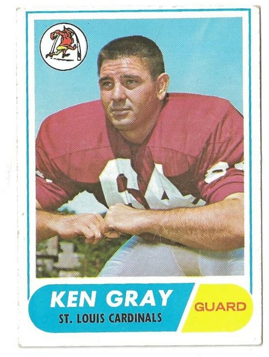 1968 TOPPS #138 KEN GRAY CARDINALS EX-MT CENTERED L@@K
