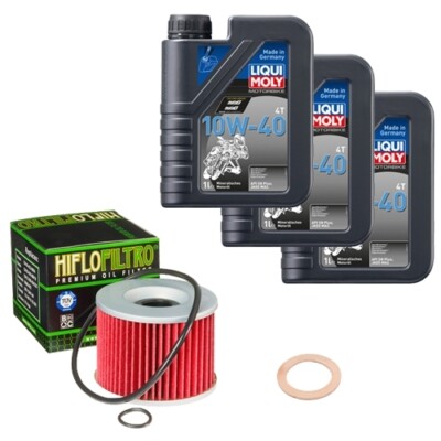 HiFlo Ölfilter Set LM 10W-40 3L für Kawasaki GPZ 900 R Ninja Anti Dive ZX900A 84