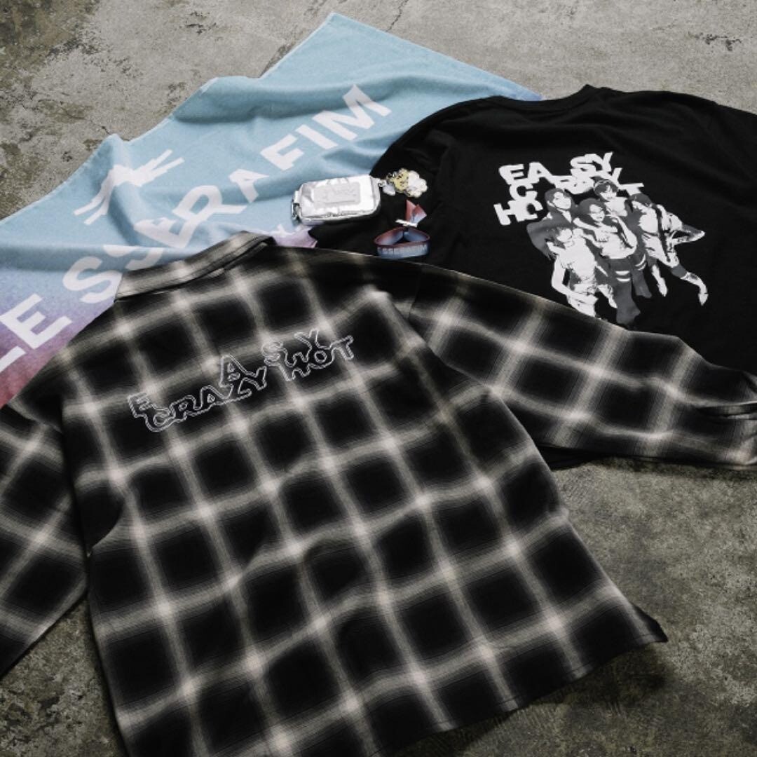 LE SSERAFIM ルセラ EASY CRAZY HOT チェックシャツ Ｌ LE SSERAFIM シャツ Lサイズ EASY CRAZY HOT 新品 - メルカリ